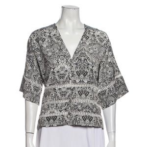 IRO Printed V-Neck Blouse